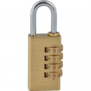 image of Faithfull Brass Combination Padlock 28mm Standard