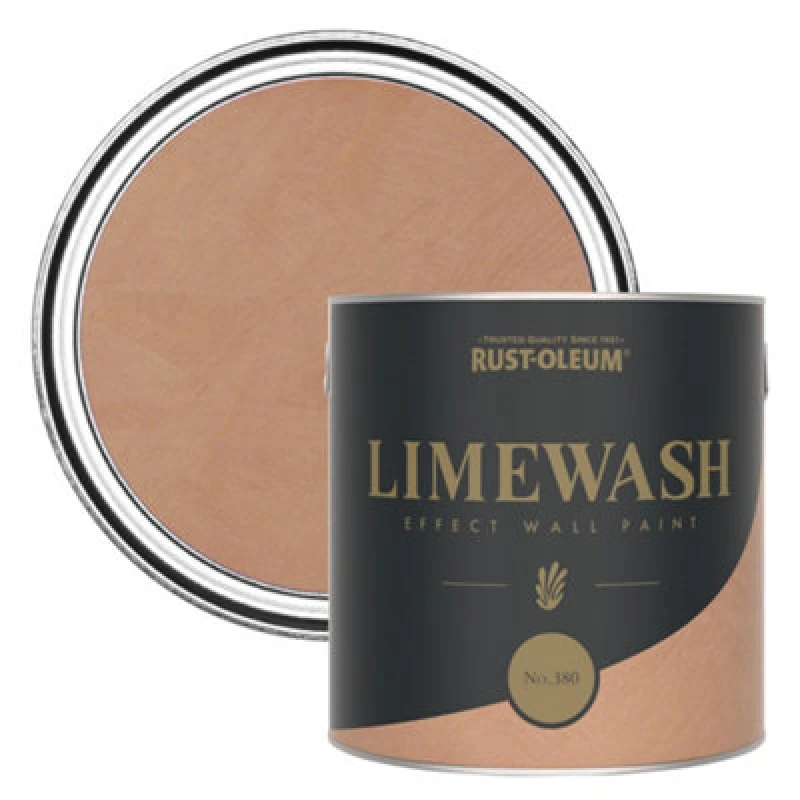 Image of Rust-Oleum Orange Limewash Effect Wall Paint - No. 380 2.5L