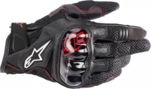 image of Alpinestars MM93 Rio Hondo V2 Air Motorcycle Gloves, black-grey-red, Size L, black-grey-red, Size L