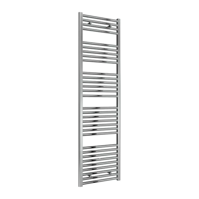 Image of Bathroom Kingdom Diva Chrome Straight Heated Towel Rail 1800x500 in Silver Silver Unisex