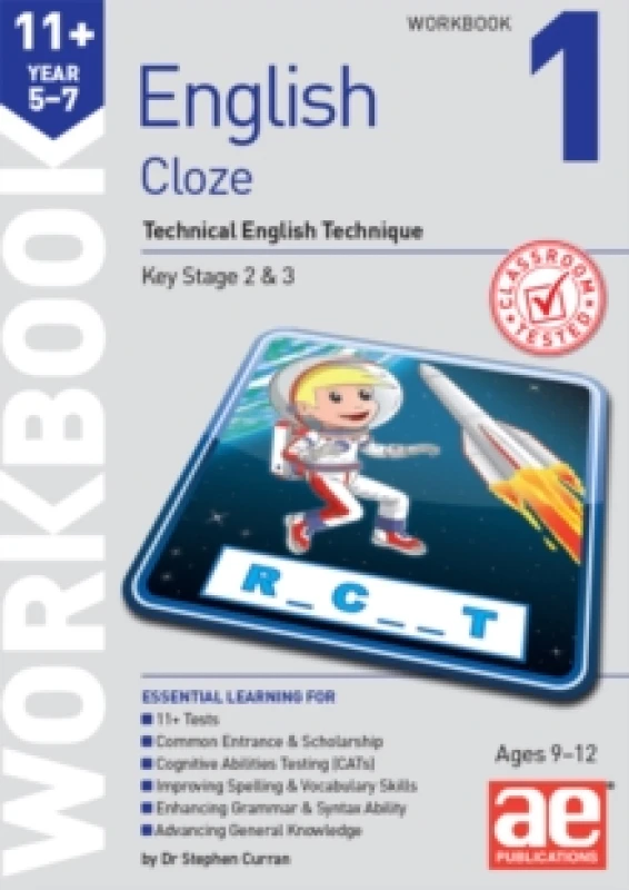 Image of 11+ English Year 5-7 Cloze Workbook 1 : Technical English Technique Paperback / softback