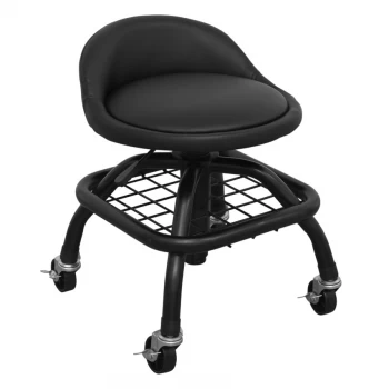 image of Creeper Stool Pneumatic with Adjustable Height Swivel Seat & Back Rest