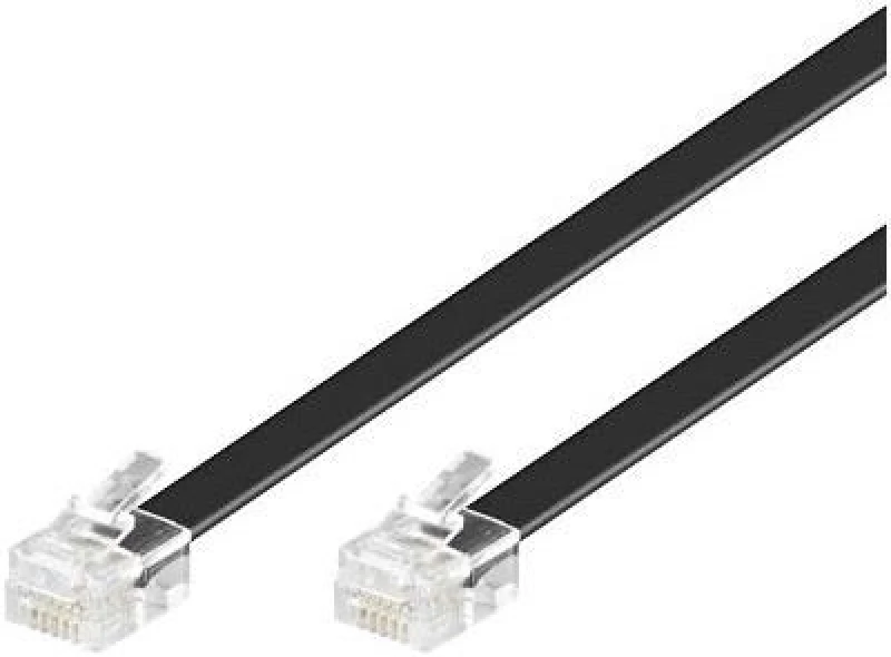 Image of Microconnect MPK106B telephone cable 6m Black