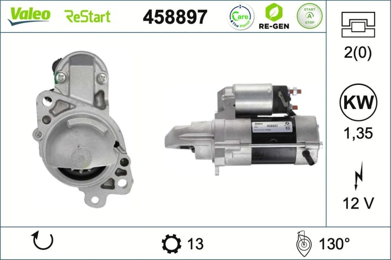 Image of Starter motor VALEO 458897