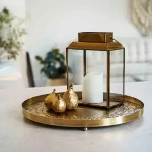 Image of Ivyline Solis Embossed Tray Gold W40CM
