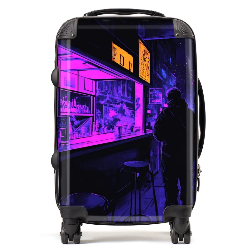 Image of Designer Luggage Dante Mercer: 00008 Suitcase in Purple Size: Large Purple Unisex Large