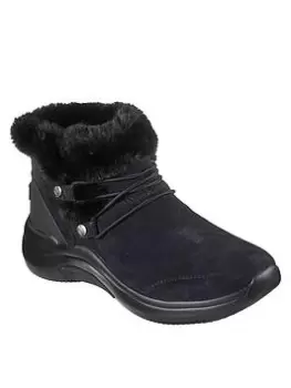 Image of Skechers On-the-go Midtown Lace Up Chugga Boot, Black, Size 3, Women