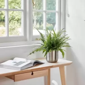 Image of Ivyline Indoor Chelsea Pewter Planter - H26Cm D25Cm