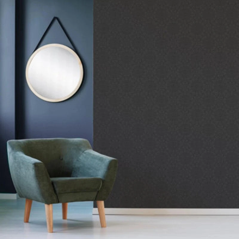 Image of Superfresco Supefresco Gyroscope Floral Geometric Charcoal Wallpaper