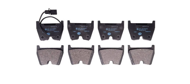 Image of HELLA 8DB 355 023-081 Brake pad set with integrated wear warning contact Brake Pad Set,disc brake (402)
