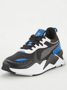 image of Puma Rs-X Collegiate Junior Trainers - Black/Blue