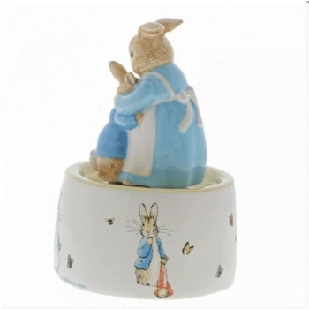 image of Mrs Rabbit and Peter Rabbit Ceramic Musical Figurine