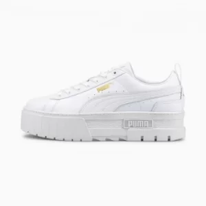 image of PUMA Mayze Classic Womens Trainers, White Size 6 Shoes