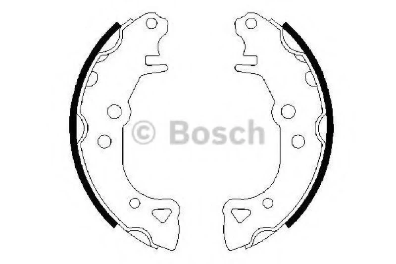 Image of Brake Shoe Set Bosch 0 986 487 252