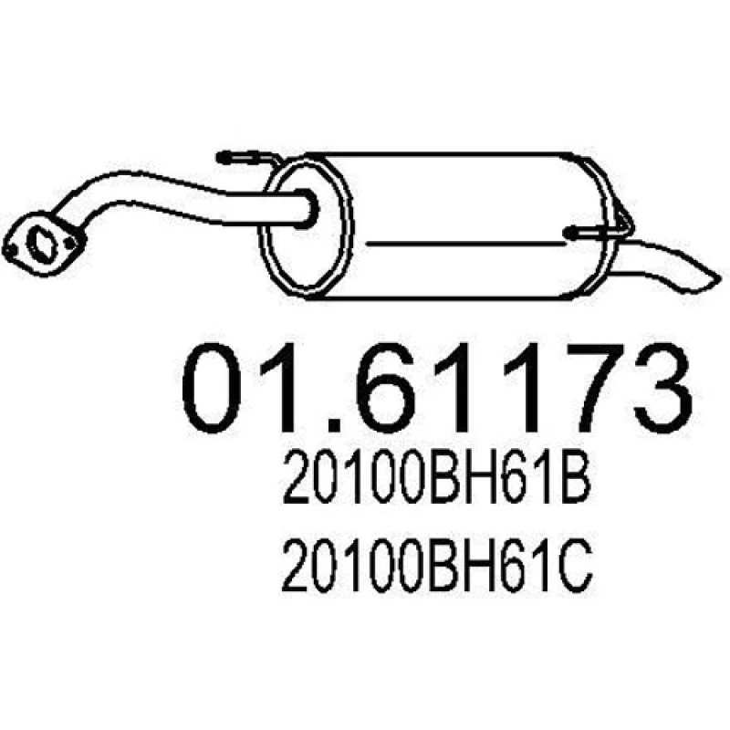 Image of MTS 01.61173 Rear silencer End Silencer (3437)