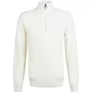 Image of Barbour Middlecliffe Half Zip Jumper - White