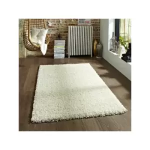 Image of Vista 2236 Shaggy Rug, Cream, 120 x 170 Cm - Think Rugs