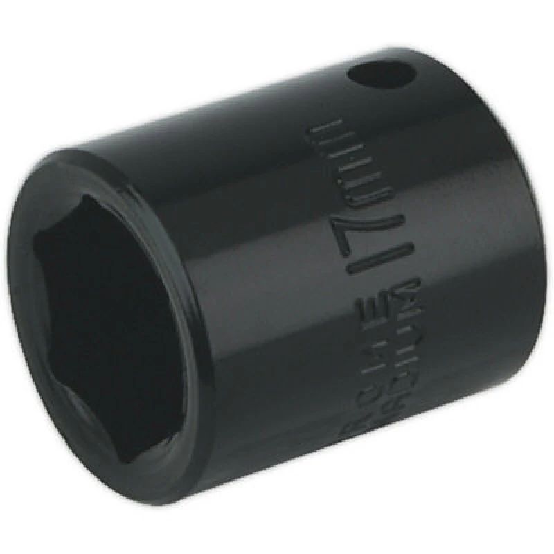 Image of Loops 17mm Forged Impact Socket - 3/8 Inch Sq Drive - Chrome-Vanadium Wrench Socket Multi