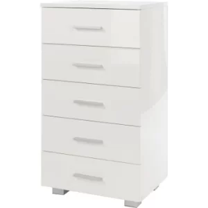 image of 5 narrow chest of drawers