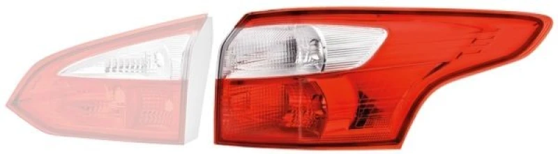 Image of HELLA 2VA 354 995-121 Rear light Outer section, with bulb holder, Right, W5W, with bulbs Combination Rearlight (391)
