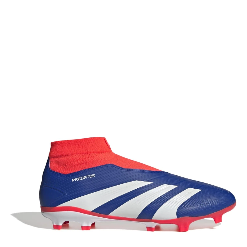 Image of adidas Predator 24 League Laceless Firm Ground Football Boots Blue/Wht/Red male 12.5(48)