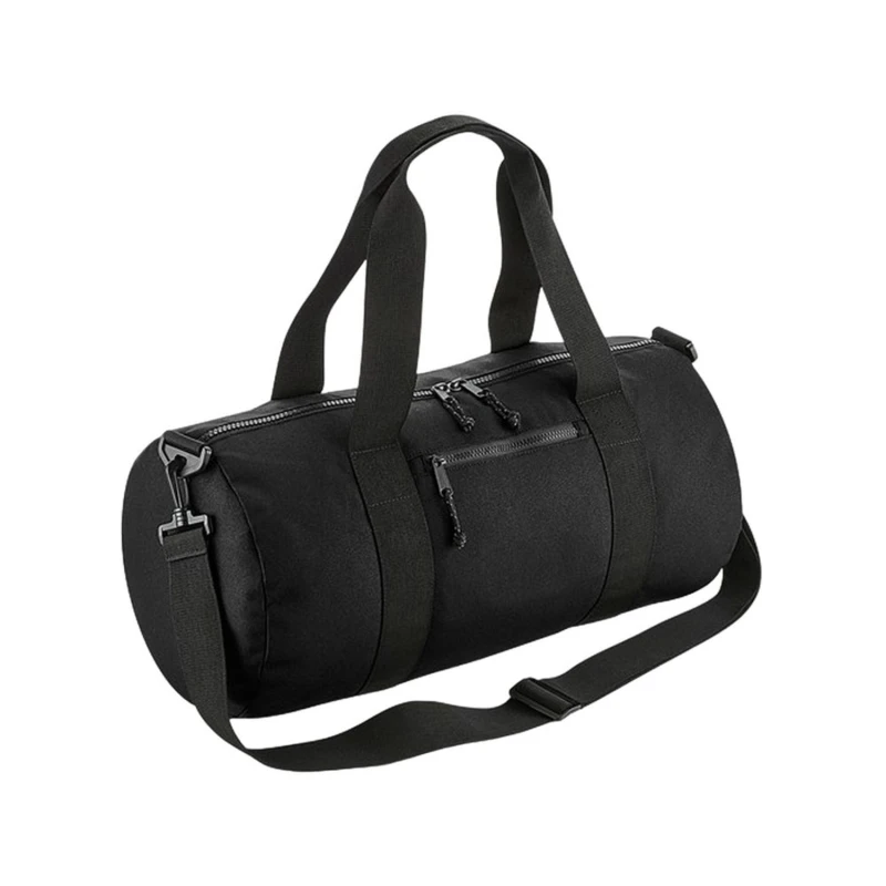 Image of Bagbase Mens Barrel Duffle Bag in Black Male One Size