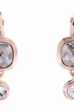 image of Ladies Karen Millen Rose Gold Plated Milano Stone Double Earrings KMJ963-24-38