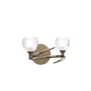 Image of Loop Wall Lamp 2 Light G9 Antique Brass