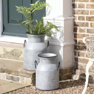 Image of 36cm Galvanised Milk Churn