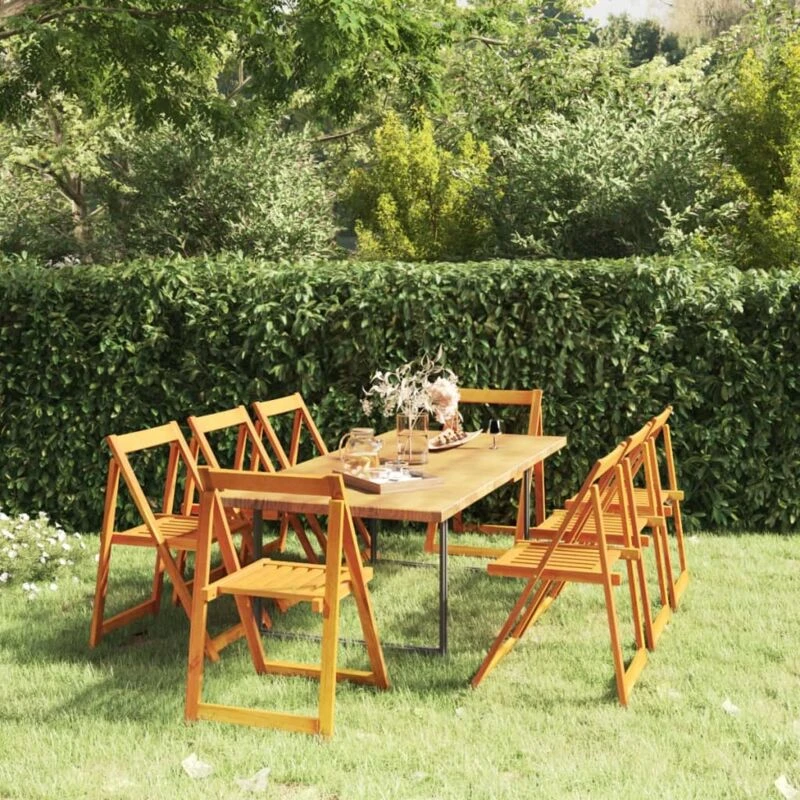 Image of VIDAXL Folding Garden Chairs 8 pcs Solid Wood Acacia Vidaxl 8720286980651