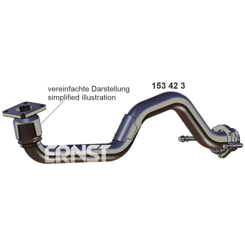 Image of ERNST 153423 Exhaust Pipe Front Exhaust Pipe (17)