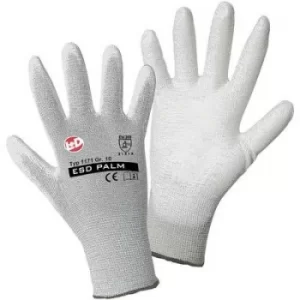 image of L+D worky ESD Nylon/Carbon-PU 1171-9 Nylon Protective glove Size 9, L EN 388:2016 CAT II 1 Pair