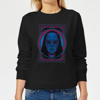 Image of Harry Potter Death Mask Womens Sweatshirt - Black - M