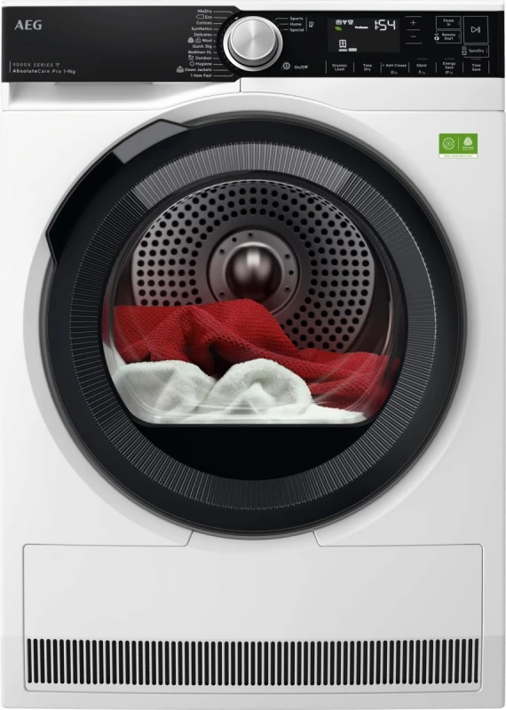 Image of AEG 9000 Series TR959V6BC 9Kg Heat Pump Tumble Dryer - White - A Rated