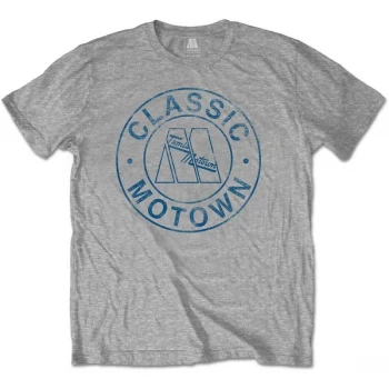 Image of Motown Records - Classic Circle Unisex Large T-Shirt - Grey