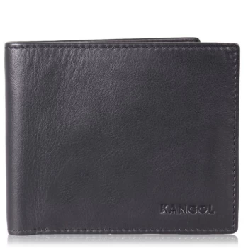 Image of Kangol Icon Leather Wallet - Black