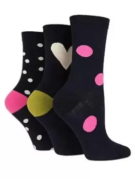 image of Caroline Gardner 3Pk Spot/Heart Socks