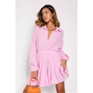 Image of I Saw It First High Waisted Crinkle Floaty Skirt - Pink