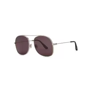 Image of Tom Ford Silver-tone Aviator-style Sunglasses