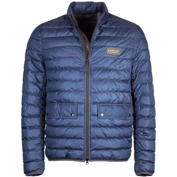 Image of Barbour International Track Drive Quilted Jacket - Blue