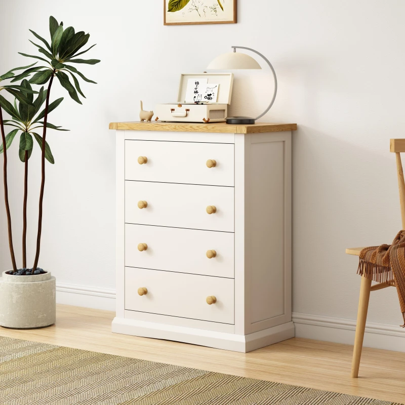 Image of Cabinet Bits Castelli 4 Drawer Chest Of Drawers Wood Knob