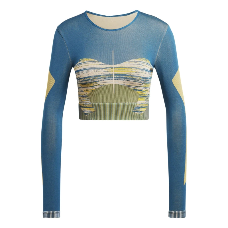 Image of adidas Womens Long Sleeve Performance Gym Top Green female 8 (XS)