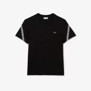 Mens Lacoste Regular Fit Printed Bands T-Shirt Size 8 - 3XL Black