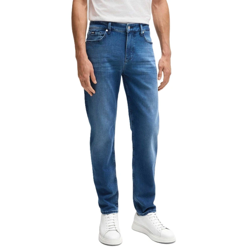 Image of Boss Mens H Re.Maine Slim Fit Jeans Medium Blue male 30W R