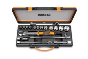 Image of Beta Tools 920A/C12 17pc 1/2" Sq Dr Hex Socket & Accessory Set 009200931