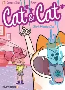Image of cat and cat girl meets cat