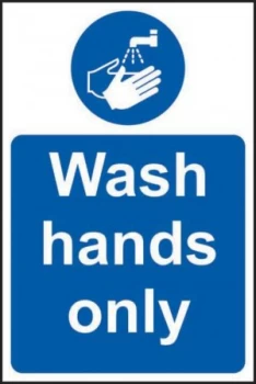 image of Wash Hands Only Sign Rigid 1mm PVC Board