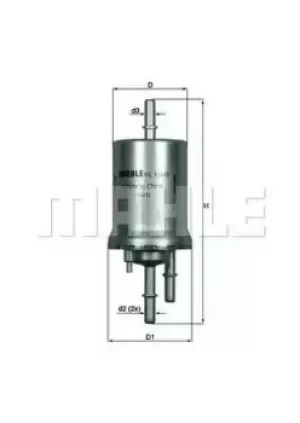 image of Fuel Filter KL156/3 78772410 by MAHLE Original