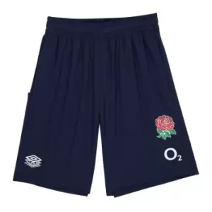 Image of Umbro England Rugby Gym Shorts 2023 2024 Juniors - Blue