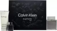 Image of Calvin Klein Euphoria Gift Set 100ml Eau de Toilette + 100ml Aftershave Balm + 15ml EDT